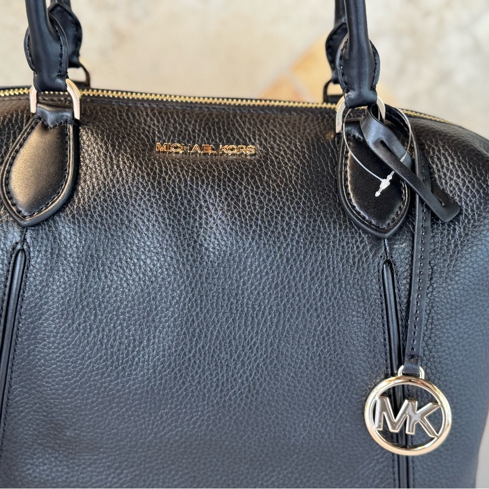 Michael Kors Lenox LG Satchel Shoulder Bag Black - Picture 14 of 14